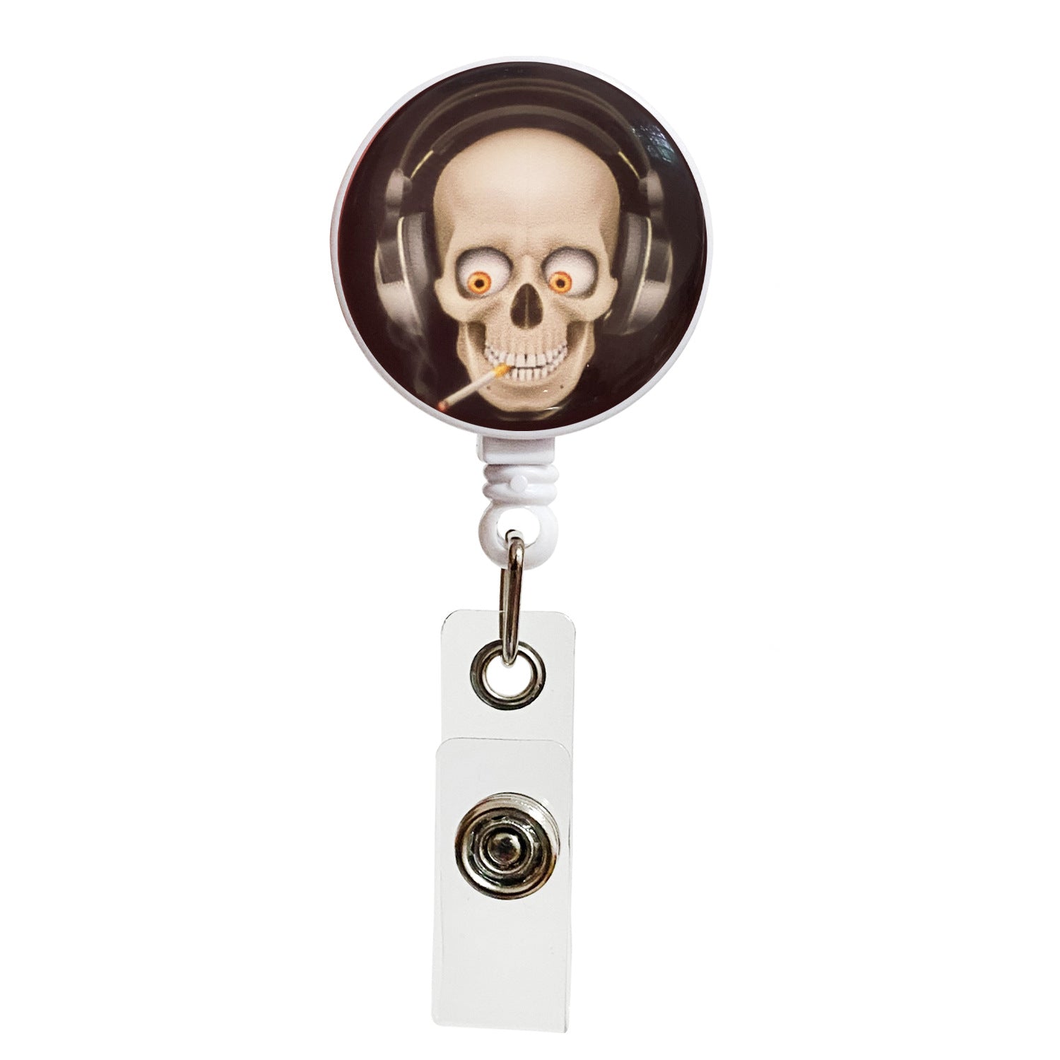 Wholesale Crystal Glass Skull Telescopic Keychain